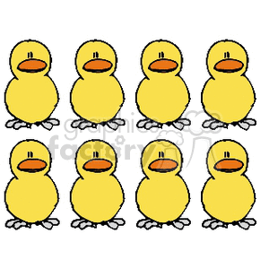A Bunch of Easter Chicks clipart.