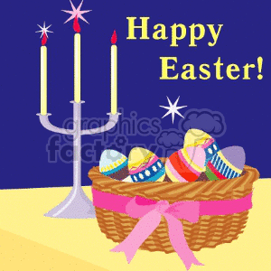 Happy Easter card with manora clipart. Royalty-free image # 144230