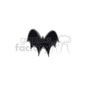 Black bat with gray outline clipart. Commercial use image # 144581