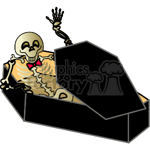   halloween holidays skeleton skeletons coffin casket caskets coffins  coffin_x001.gif Clip Art Holidays Halloween 