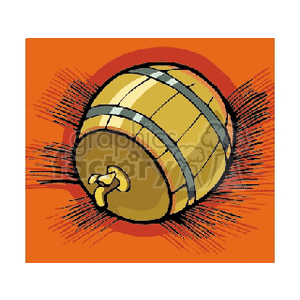Rolling keg of beer clipart. Commercial use image # 145263