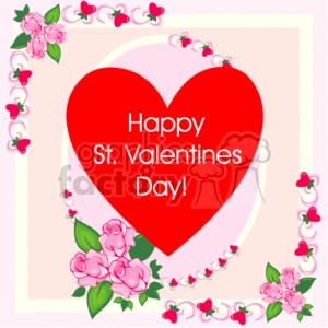 A Large Red Heart that says Happy Valentines Day clipart. Commercial use image # 145688