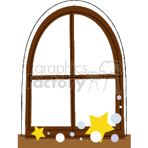 window with stars in the bottom clipart. Royalty-free image # 146421
