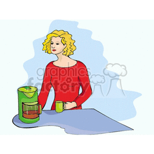 womancoffee clipart. Commercial use image # 146852