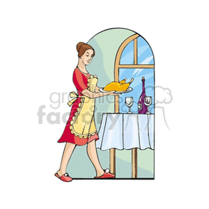 womansupper clipart. Royalty-free image # 146856
