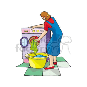 womanwashingmachine clipart. Commercial use image # 146858
