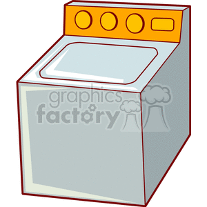 grey clothes washer  clip art.