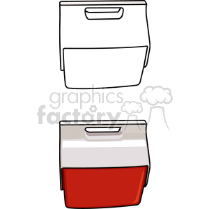   kitchen cooler lunch box  BHK0106.gif Clip Art Household Kitchen red cartoon vacation trip beach summer