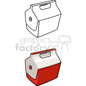 closed red cooler clipart. Commercial use image # 147718
