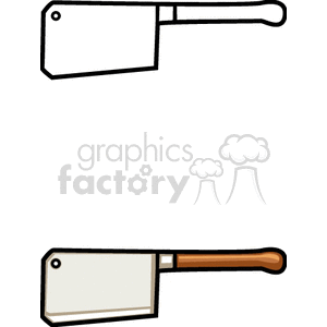 cartoon meat cleaver clipart. Royalty-free image # 147740