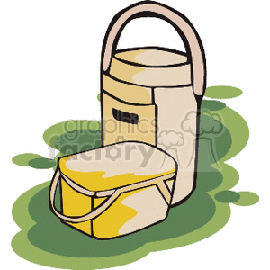   picnic basket baskets  basket-cooler.gif Clip Art Household Kitchen 