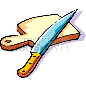 cutting-board-knife clipart. Commercial use image # 147854