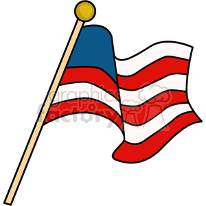 Red White and Blue Flag clipart. Commercial use image # 148441