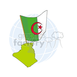 algeria flag  clipart. Royalty-free image # 148473
