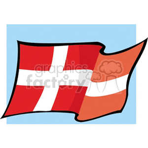 Denmark Flag waving  clipart. Commercial use image # 148555