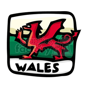 The dragon of Wales Symbol