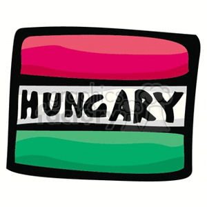 The Hungarian flag colors clipart. Commercial use image # 148602