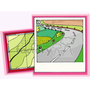   map maps road travel vacations traveling roads  topomap_road.gif Clip Art International Maps 