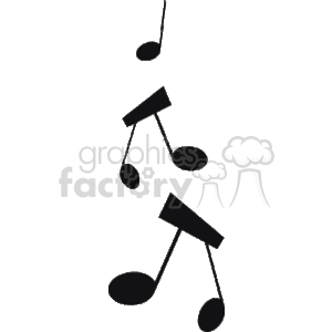 three music notes clipart. Commercial use image # 150004