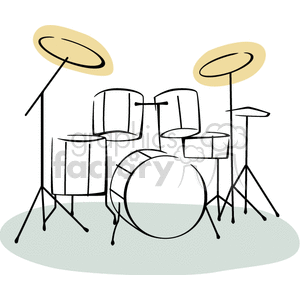 drum set clipart. Royalty-free image # 150109