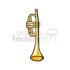 Brass trumpet clipart.