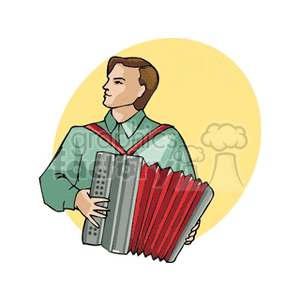 accordionist clipart. Royalty-free image # 150435