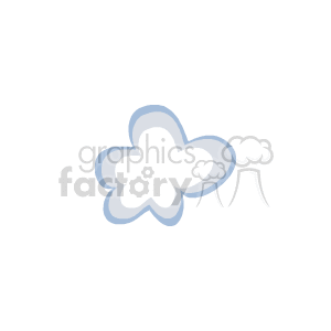 Blue and grey outlined cloud clipart. Commercial use image # 150807