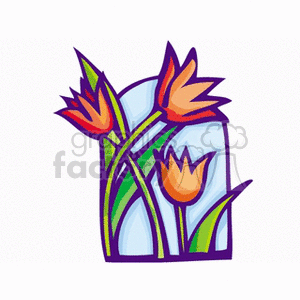 tulips2 clipart. Commercial use image # 152384