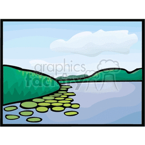 summerriver clipart. Commercial use image # 152716