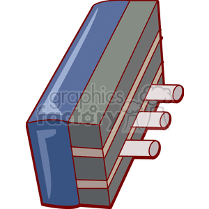 Eraser with chalk stuck in it clipart. Commercial use image # 153485