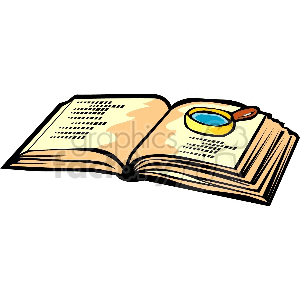 book books magnifying glass search searching  maginfying-glass-book.gif Clip Art Other  search searching find information reading read
