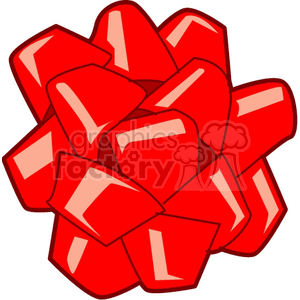 red gift bow clipart. Royalty-free image # 153622
