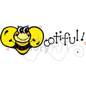 Beautiful bee buzzing clipart. Commercial use image # 153687