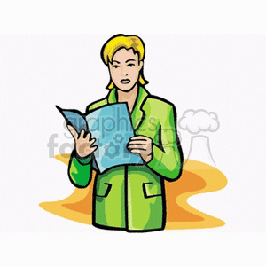   saleslady women lady girl girls business suits working files file reading Clip Art People 