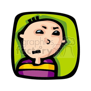 Angry little boy clipart. Royalty-free image # 154141