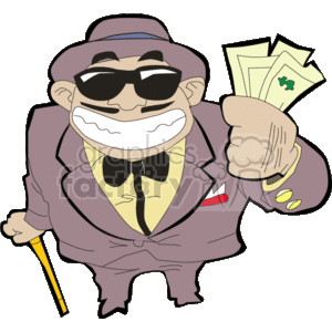 man holding money clipart.