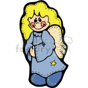 Cute Little Angel Girl clipart. Royalty-free image # 156252