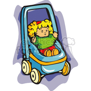   carriage stroller toy toys doll dolls girl baby babies people girl girls  babycariage.gif Clip Art People Babies 