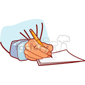 Hand Writing Letter with Pencil clipart. Commercial use image # 156612