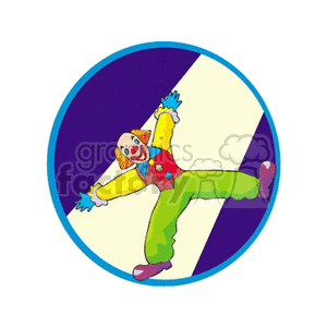   circus clown clowns silly funny happy show spotlight big shoes red nose clown10.gif Clip Art People Clowns blue green