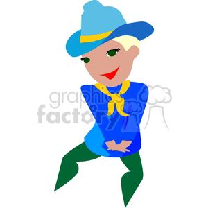 A Western Style Dancer  clipart. Commercial use image # 156870