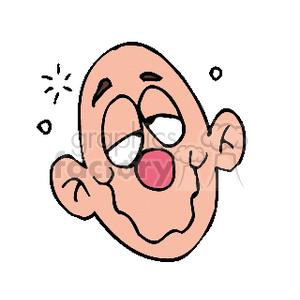   face faces people head heads drunk bald man guy  DRUNK.gif Clip Art People Faces 