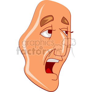   face faces people head heads man guy yawn yawning Clip Art People Faces 