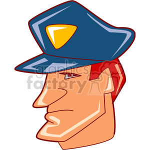 cartoon police office face clipart #157219 at Graphics Factory.