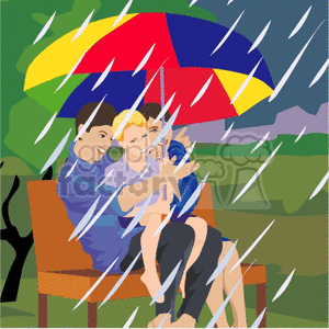   family people families baby babies adoption parents parent mom dad love life rain raining weather umbrella umbrellas Clip Art People Family 