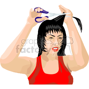hairdressing_home_woman001 clipart. Royalty-free image # 157965
