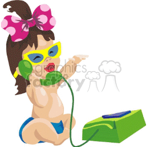 Girl talking on her phone clipart. Royalty-free image # 158619
