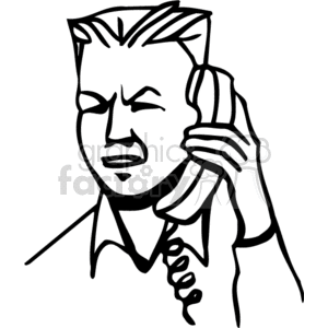   talk talking phone phones telephone telephones face head  PBA0165.gif Clip Art People Occupations 