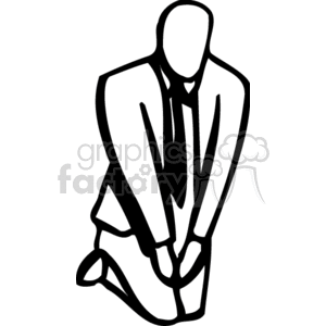   hostage wait waiting trouble pray praying  PBA0167.gif Clip Art People Occupations 