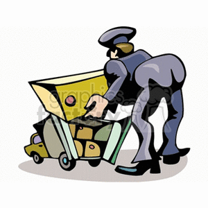   postal mail delivery mailman deliver  mailman4.gif Clip Art People Occupations 